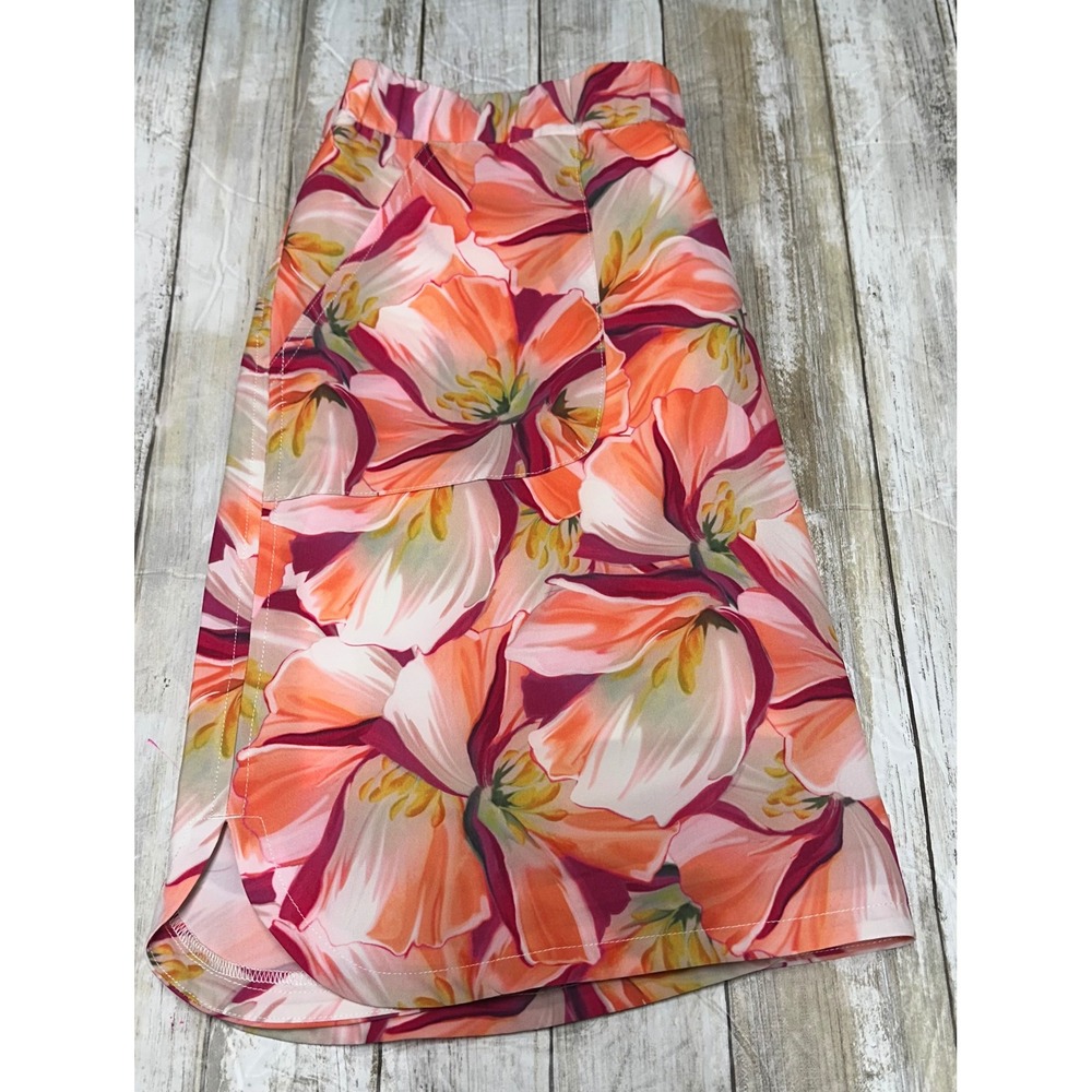 Chicos Zenergy Floral lily skort Size 00 (US 2)Pocketed Golf Bahamian pink EUC